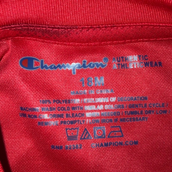 18mo champion short set, red and black, lil boys - Picture 3 of 4